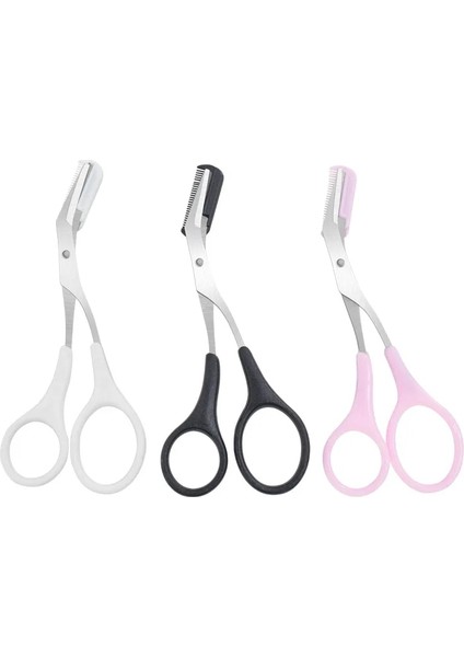 2 Adet Set Siyah Güzellik Araçları Ürünleri Kadınlar Için Kaş Düzeltici Kaş Makası Tarak ile Paslanmaz Çelik Kaş Jilet Kirpik Saç Makas (Yurt Dışından) fiyatları