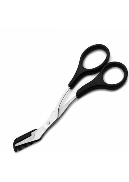 1 Adet Renk Rastgele 1 Adet Paslanmaz Çelik Kaş Düzeltici Bakım Kirpik Inceltme Makası Tarak Yüz Saç Makas Klip Kozmetik Makyaj Aracı 12.8 cm (Yurt Dışından)