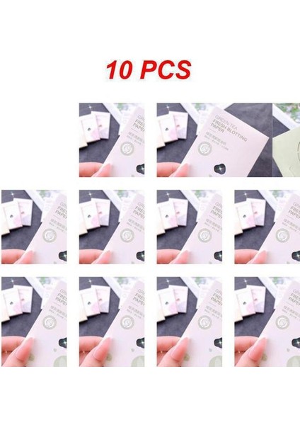 Stil A 10 Adet 1 ~ 10 Adet Yüz Emici Kağıt Yağ Kontrolü Silin Keten Odun Hamuru Yağlı Yüz Kurutma Gözenekleri Küçültmek Doku Kozmetik Makyaj Aracı (Yurt Dışından)
