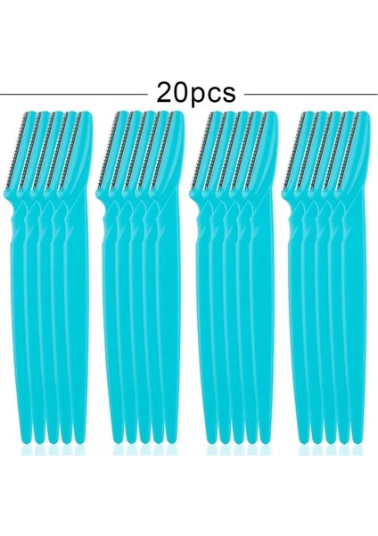 20 Adet Mavi 150/80/20 Adet Kaş Bıçağı Emniyet Kapağı ile Çok Amaçlı Yüz Tıraş Bıçağı Kaş Saç Düzeltici Epilatör Profiler Dermaplane Aracı (Yurt Dışından)