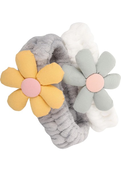 Çeşitli Renk 2 Adet Saç Kravatlar Makyaj Hairband Çiçekler Yüz Yıkama Kadın Kafa Bandı Pamuk Cilt Bakımı Kadın (Yurt Dışından)