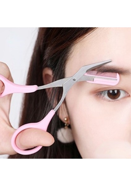 01 Pembe 1 Adet 3 Renk Kaş Düzeltici Makas Tarak Kirpik Saç Makas Paslanmaz Çelik Kaş Jilet Bakım Wenkbrauw Düzeltici (Yurt Dışından) fırsatları