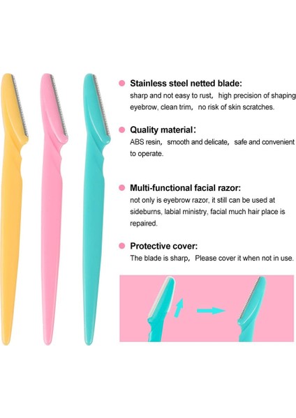 Sarı 3 Parça Kaş Düzeltici Şekillendirici Yüz Usturası (Yurt Dışından) fırsatları