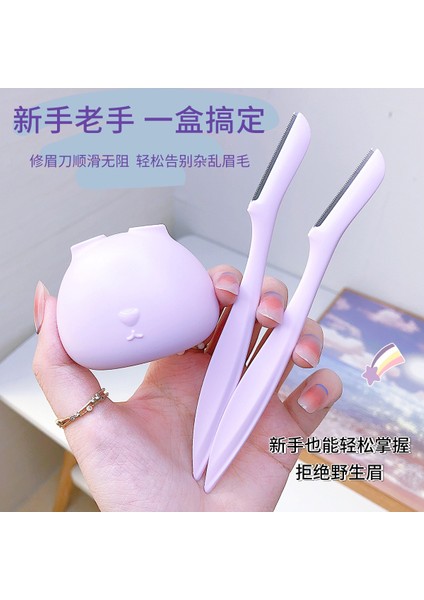 Mor 2 Adet Mini Sevimli Kaş Düzeltici Tavşan Şeklinde Güvenlik Jilet Yüz Tıraş Bıçağı Epilasyon Epilasyon Kesici Peeling Aracı (Yurt Dışından) modelleri