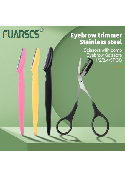 Pembe Set 4 Kaş Düzeltici 5/6/10 Adet Taşınabilir Kaş Jilet Paslanmaz Çelik Kaş Makası Taraklar Makas Güzellik Ürünleri Makyaj Araçları (Yurt Dışından) fiyatları