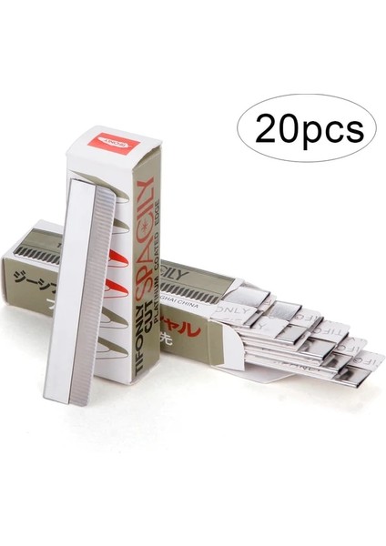 20 Adet 20/50/100 Adet Kaş Bıçakları Paslanmaz Çelik Kaş Düzeltme Bıçağı Microblading Dermaplaning Bıçak Kalıcı Makyaj Güzellik Araçları (Yurt Dışından)