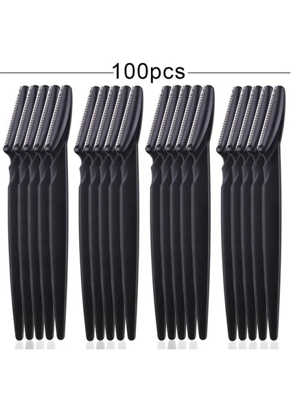 100 Adet Siyah 150/80/20 Adet Kaş Bıçağı Emniyet Kapağı ile Çok Amaçlı Yüz Tıraş Bıçağı Kaş Saç Düzeltici Epilatör Profiler Dermaplane Aracı (Yurt Dışından)