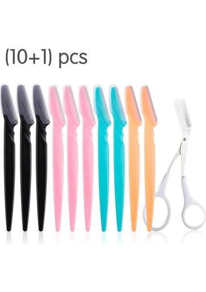 11 Adet Mix Beyaz Kadın Kaş Düzeltici Şekillendirici Yüz Usturası Seti (Yurt Dışından)