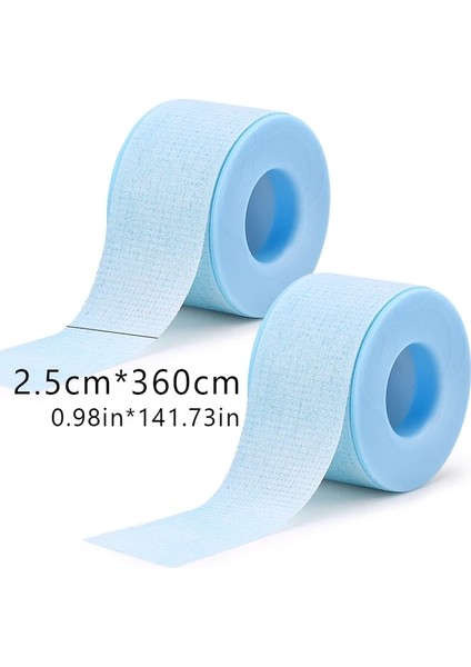 Mavi 2.5X360 cm 2 Adet Pembe Nefes Alması Kolay Tıbbi Bant Göz Kağıt Yamalar Altında Kirpik Uzatma Tedarik Kirpik Uzatma Bandı (Yurt Dışından)