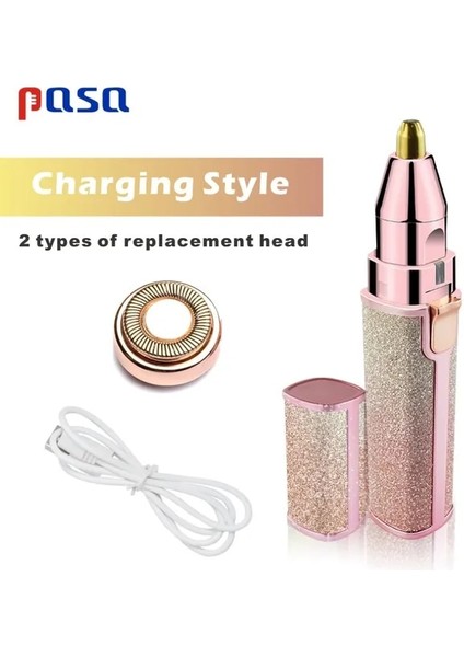 Xk USB 1 Adet Elektrikli Kaş Düzeltici 2'si 1 Arada Taşınabilir Mini Epilatör (Yurt Dışından)