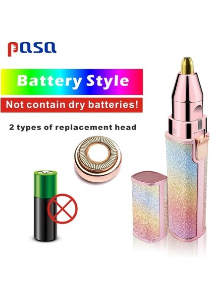 Ch Aaa 1 Adet Elektrikli Taşınabilir Kaş Düzeltici 2'si 1 Arada Mini Epilatör (Yurt Dışından)