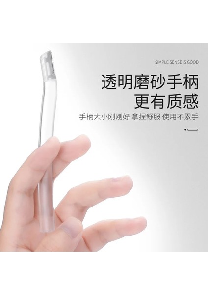 Beyaz Makas Kaş Düzeltici Seti Taşınabilir Kaş Tarağı Makas Yüz Tıraş Makinesi Epilasyon Jilet Paketi ile Temizleme Fırçası 5 Adet Makyaj Araçları (Yurt Dışından) indirimleri