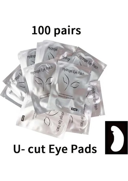 100PCS-UCUT-SILVER 50/100PAIRS Göz Pedi Kirpik Pedi Jel Yama Yama Kirpik Altına Aşılı Yanlış Kirpik Uzatma Kağıt Etiket Makyaj (Yurt Dışından)