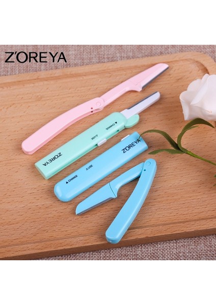 Mavi 1 En Kaliteli Zoreya Marka Kadın Kaş Düzeltici Ithalat Bıçak Makyaj Kaş Düzeltici 2 Modelleri Aracı Plastik (Yurt Dışından) fırsatları