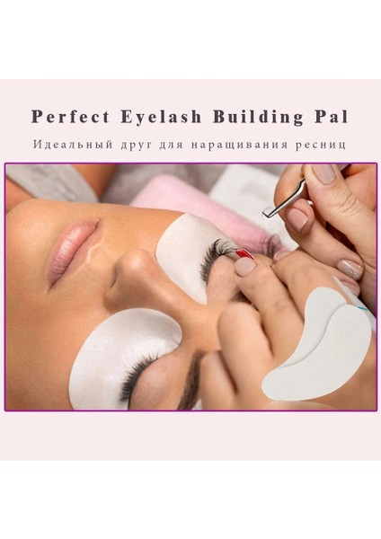 Pembe 100 50/100 Çift Göz Pedleri Altında Flase Kirpik Yapı Araçları Profesyonel Kirpik Aşılama Için Jel Tüy Bırakmayan Kirpik Yamaları (Yurt Dışından)