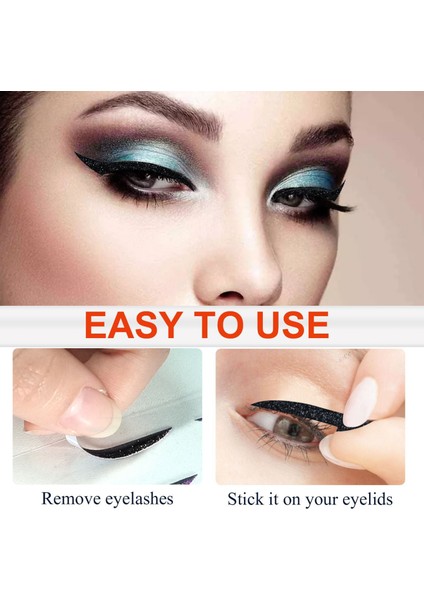 Yeşil ve Turuncu Batı ve Ay Renkli Eyeliner Macunu Moda Yaratıcı Parti Gece Kulübü Taşınabilir Çok Renkli Eyeliner Macunu Altı Çift (Yurt Dışından)