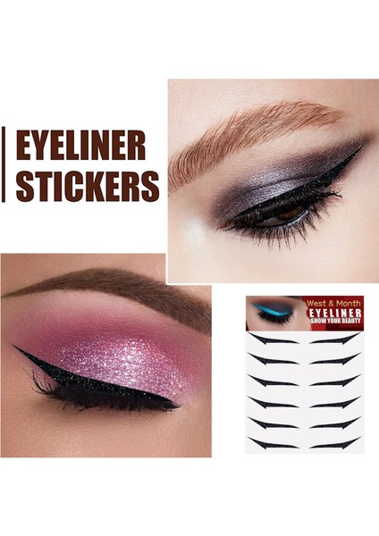 Yeşil ve Turuncu Batı ve Ay Renkli Eyeliner Macunu Moda Yaratıcı Parti Gece Kulübü Taşınabilir Çok Renkli Eyeliner Macunu Altı Çift (Yurt Dışından)