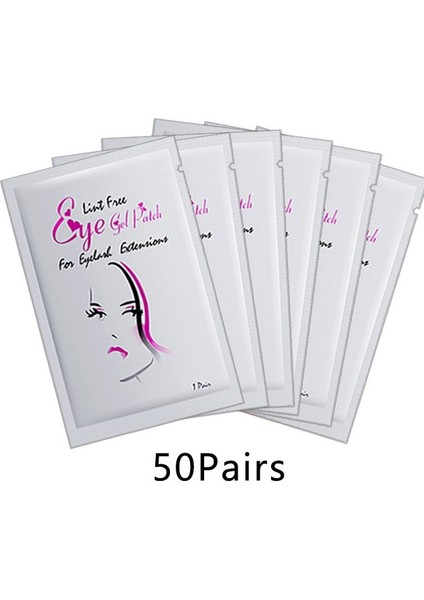 50 Çift Güzellik 20/50/100 Çift Göz Pedi Kirpik Pedi Jel Yama Yama Kirpik Altına Aşılanmış Yanlış Kirpik Uzatma Kağıt Etiket Makyaj (Yurt Dışından)