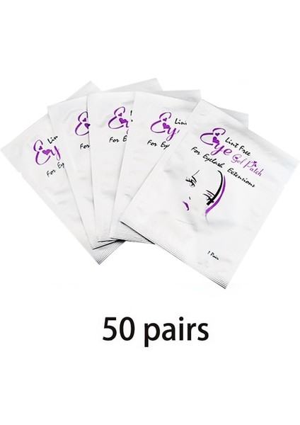 50 Çift Kız 50/100 Çift Kirpik Pedi Jel Yamalar Kirpik Altına Aşılanmış Göz Bandı Kirpik Uzatma Kağıt Çıkartmalar Makyaj Araçları (Yurt Dışından)
