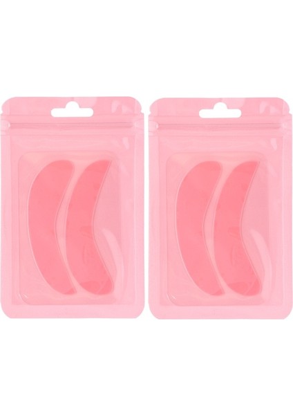 Pembe 2 Adet Güzellik Aracı Perma Ev Yeniden Kullanılabilir Ped Cilt Dostu Kirpik Uzantıları Kaldırma Yumuşak Aşılama Dayanıklı Salon Silikon Göz Yamaları (Yurt Dışından)