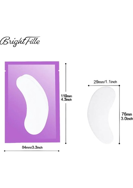 PURPLE-100 Eyepads 50/100/200 Pairs Kirpik Kağıt Yamalar Göz Pedleri Kirpik Gözler Yamalar Tüy Bırakmayan Ücretsiz Kadın Eyepads Kirpik Uzatma Araçları (Yurt Dışından) fiyatları