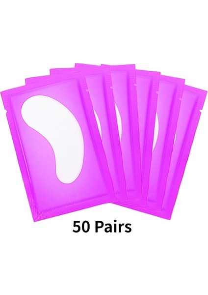 Purple-50 50 Pairs Kirpik Pedi Bulut Kağıt Yamalar Kirpik Uzatma Jel Kirpik Yama Kirpik Uzatma Aksesuarları Göz Pedi Makyaj (Yurt Dışından)