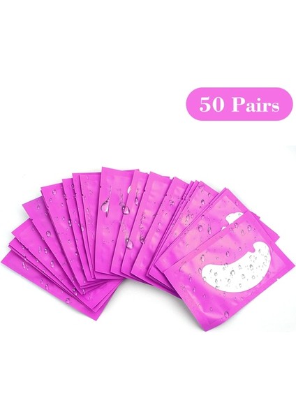 50PAIRS-MOR 50PAIRS U Kağıt Yamalar Kirpik Göz Pedleri Altında Kirpik Kirpik Uzatma Kağıt Yamalar Göz Ipuçları Etiket Sarar Makyaj Araçları (Yurt Dışından)