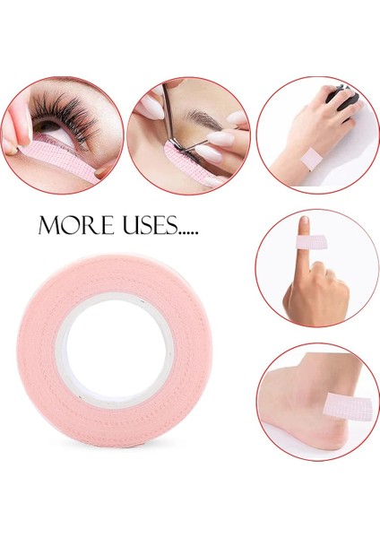 5 Adet Mor 3/5 Rolls Kirpik Uzatma Bandı Tüy Bırakmayan Nefes Dokumasız Kumaş Yapışkanlı Kirpik Bandı Mikro Gözenekli Yanlış Kirpik Yama Makyaj Araçları (Yurt Dışından)