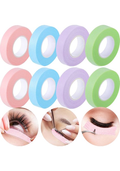 5 Adet Mor 3/5 Rolls Kirpik Uzatma Bandı Tüy Bırakmayan Nefes Dokumasız Kumaş Yapışkanlı Kirpik Bandı Mikro Gözenekli Yanlış Kirpik Yama Makyaj Araçları (Yurt Dışından)
