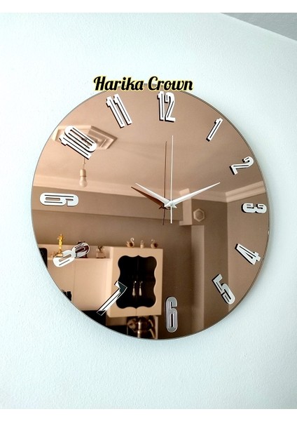 Gerçek Aynalı Dekoratif Duvar Saati (40- 50 Cm)