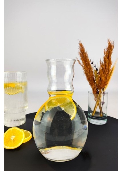 Cam Su ve Meşrubat Mini Sürahi Karaf Sunum Kokteyl Şişesi 550 ml