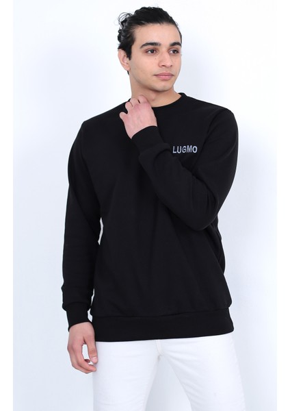 Erkek Sweatshirt 3 Iplik Kompak Kumaş Regular Siyah fiyatları