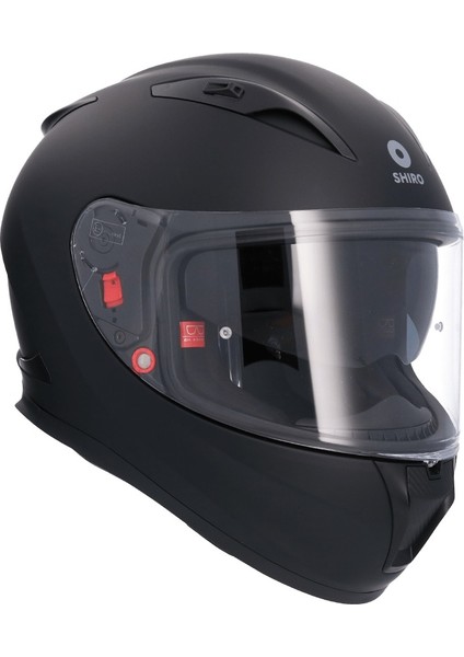 Shıro Fullface SH-605 Shanow Mat Siyah Güneş Vizörlü Kask