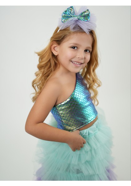 PANO KİDS Fırfırlı Deniz Kızı Elbisesi fiyatları