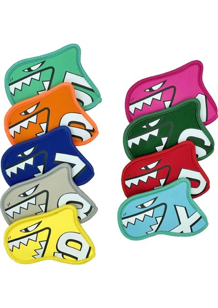 9 Adet Golf Demir Kapak Seti 5 6 7 8 9 Ap x S Golfçü Golf Kulübü Headcovers Hediye Renkli (Yurt Dışından)