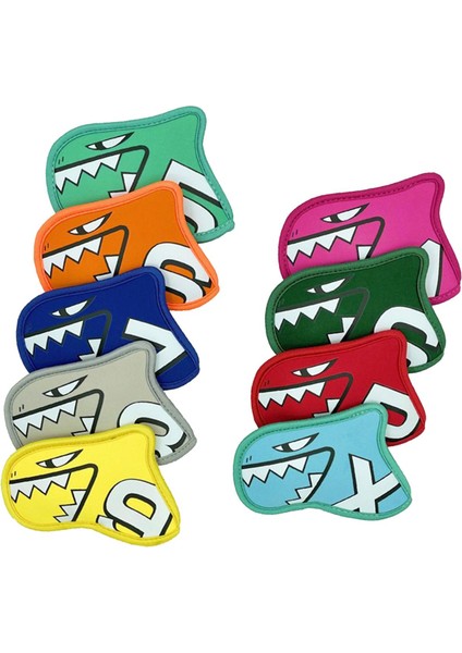 9 Adet Golf Demir Kapak Seti 5 6 7 8 9 Ap x S Golfçü Golf Kulübü Headcovers Hediye Renkli (Yurt Dışından)