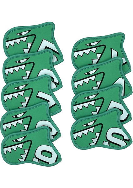 9 Adet Golf Demir Kapak Seti 5 6 7 8 9 Ap x S Golfçü Golf Kulübü Headcovers Hediye Açık Yeşil (Yurt Dışından)