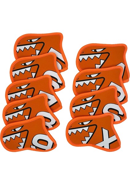 9 Adet Golf Demir Kapak Seti 5 6 7 8 9 Ap x S Golfçü Golf Kulübü Headcovers Hediye Turuncu (Yurt Dışından)