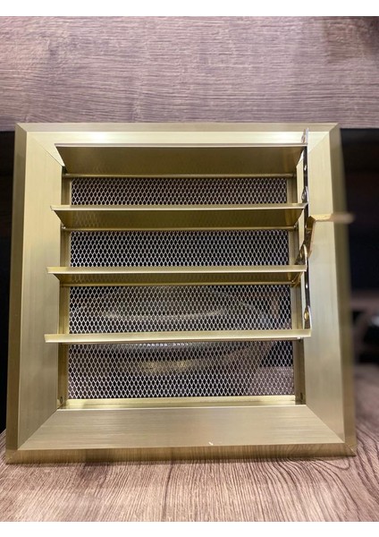 50X60 Alüminyum Menfez Yüzeysel Hareketli Altın Krom