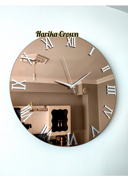 Gerçek Aynalı Dekoratif Duvar Saati (40- 50 Cm)