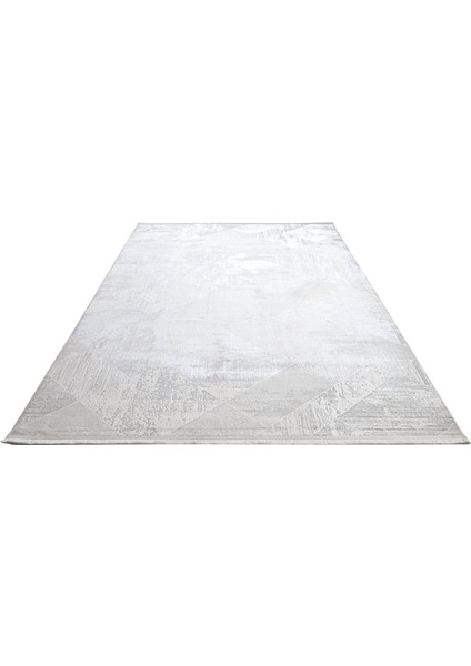 Piacenza Krem Geometrik Mikrofiber Polyester Makine Halısı