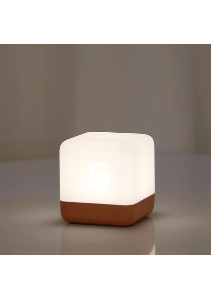 Operated Night Light, Cube Shaped Rechargeable Night Lamp, Flip Nightlight Timer, LED Night Light, Decorative Beside Lamp (Yurt Dışından)