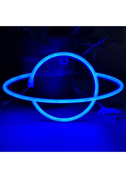 Planet Neon Lights LED Neon Light Sign Neon Wall Light /usb Operated Neon Light Art Decorative Neon Lights Neon Signs For Walls Light Up Signs For Bedroom Walls Party-Blue Planet (Yurt Dışından)