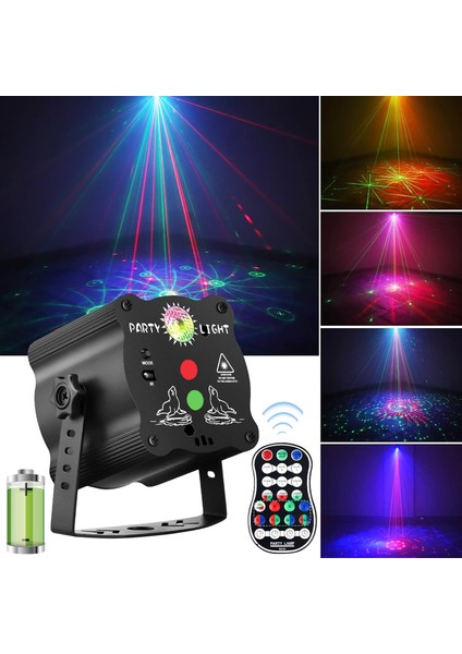 Dj Disco Stage Party Lights - LED Sound Activated Light - Rgb Strobe Projector Powered For Christmas Halloween Decorations Karaoke Pub Ktv Bar Dance Gift Birthday Wedding (Yurt Dışından)