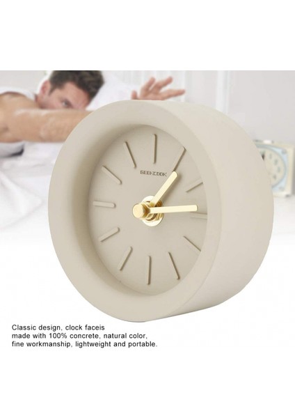 Sh-Ruidu Çalar Saat, Çimento Beton Saat Sessiz Çalar Saat Kuvars Masa Saati (Pil Dahil Değildir) (Yurt Dışından) fiyatları