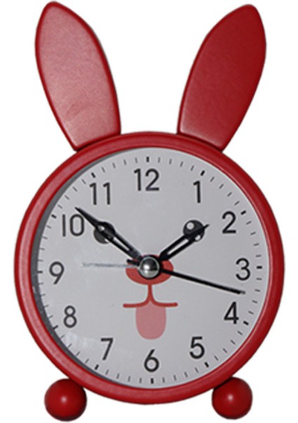 Çocuklar, Öğrenciler ve Yetişkinler Için Aydınlık Sessiz Basit Küçük Çalar Saat ile 4.25 Inç Metal Çalar Saat Ev Ofis Saati (Kırmızı) (Yurt Dışından)