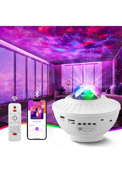 Galaxy Light Projector, Star Projector Night Light For Kids, 5 In 1 Sky Light With Remote Control, Bluetooth Music Speaker, Star Lights Sky Light For Bedroom Ceiling For Adults (Yurt Dışından)