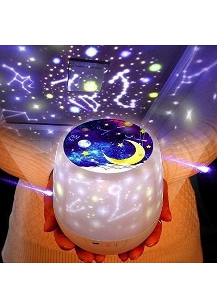 Night Lights For Kids -Multifunctional Night Light Star Projector Lamp For Decorating Birthdays, Christmas, And Other Parties, Best Gift For A Baby’s Bedroom, 5 Sets Of Film (Yurt Dışından)