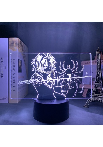Wekity 3D Illusion Night Light Anime Character Desk Lamp USB Powered 7 Colors LED Light With Touch Switch For Kids Gift Bedroom Decor (Yurt Dışından)