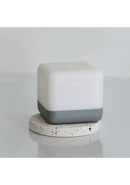 Operated Night Light, Cube Shaped Rechargeable Night Lamp, Flip Nightlight Timer, LED Night Light, Decorative Beside Lamp (Yurt Dışından)
